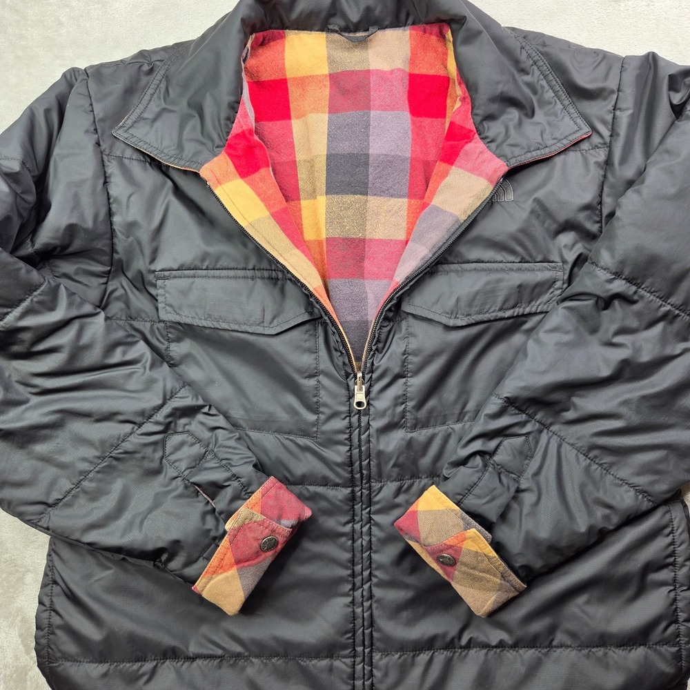 The North Face Men M Reversible Plaid Insulated Jacket Shacket 2010 Gorpcore Y2K